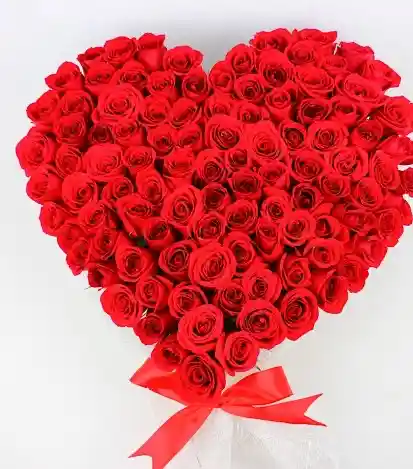 Corazón 100 Rosas. - Arreglo de flores a domicilio 1