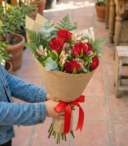 flores a domicilio - ramo de rosas rojas 2